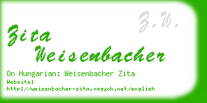 zita weisenbacher business card